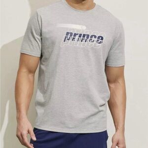 Prince pickleball Gray and Black Logo T-Shirt